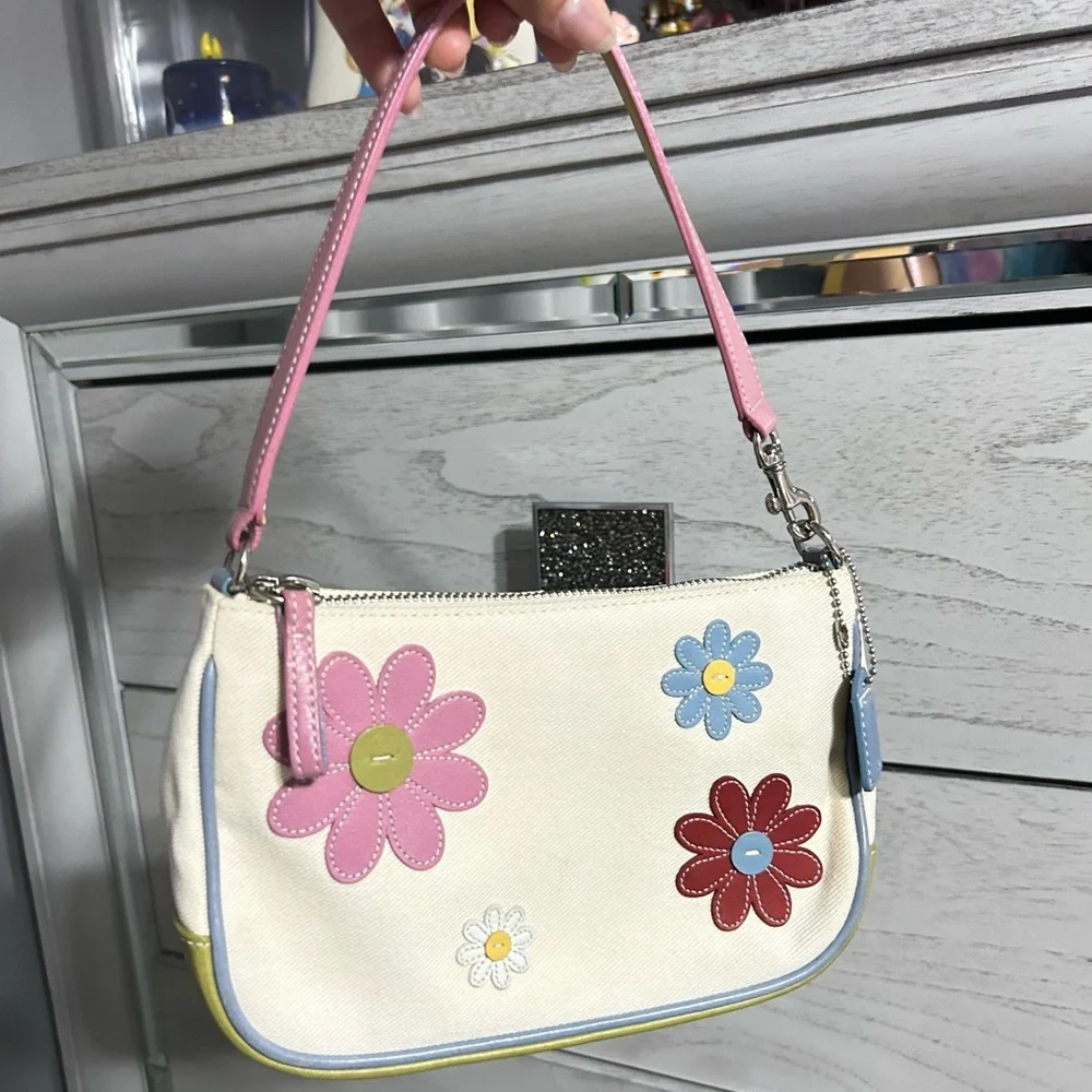 Coach Floral Mini Handbag Purse - Picture 1 of 2